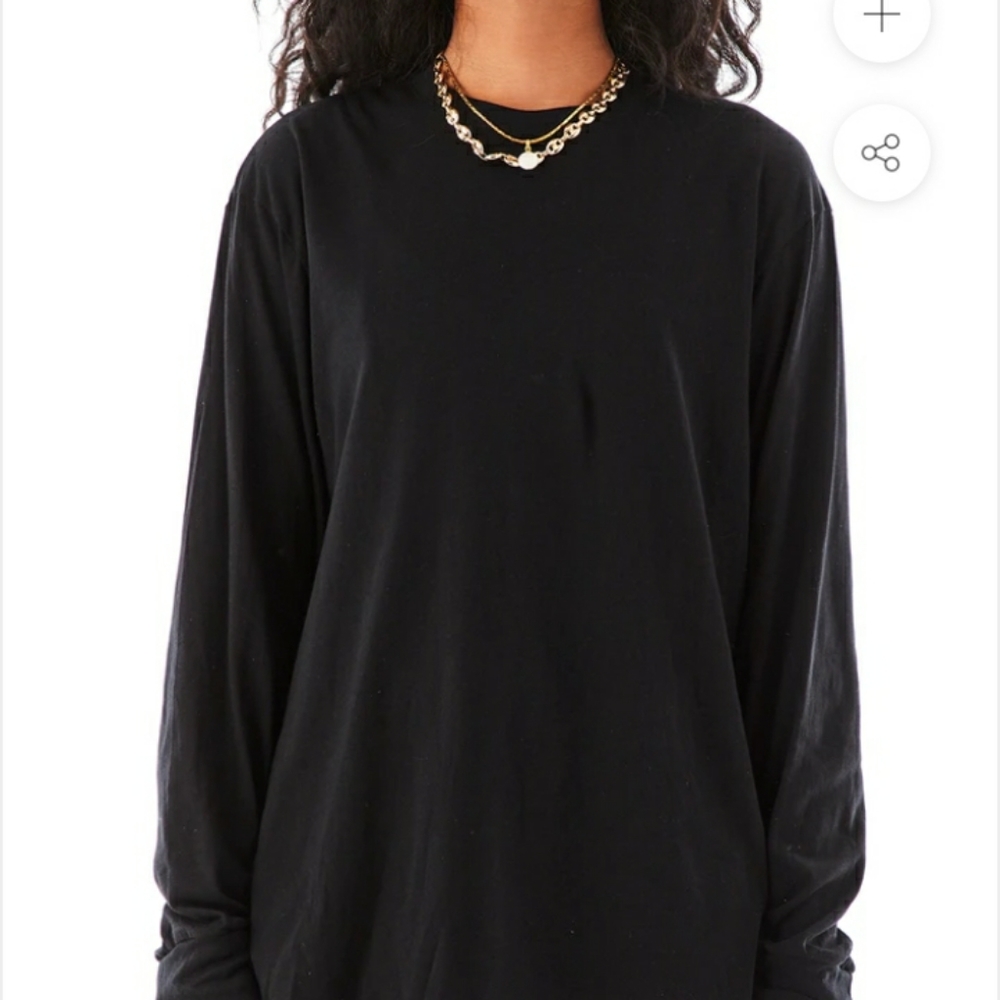 Black long tshirt new oversize